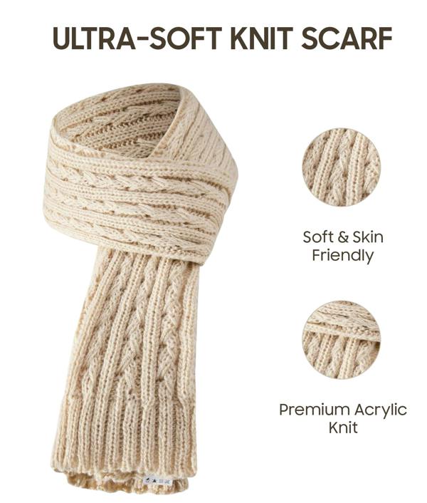 VIA MONTEN Women’s Neck Warmer Scarf, Soft Knitted Winter Loop Scarf for Cold Weather and Daily Wear