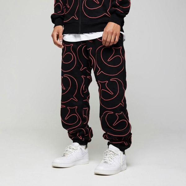 GVNMNT Clothing Co Foul Play Jog Pant - Black / Red