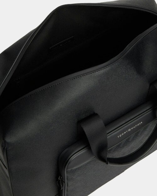 Tommy Hilfiger TH Modern Monogram Mens Duffle Bag - Black