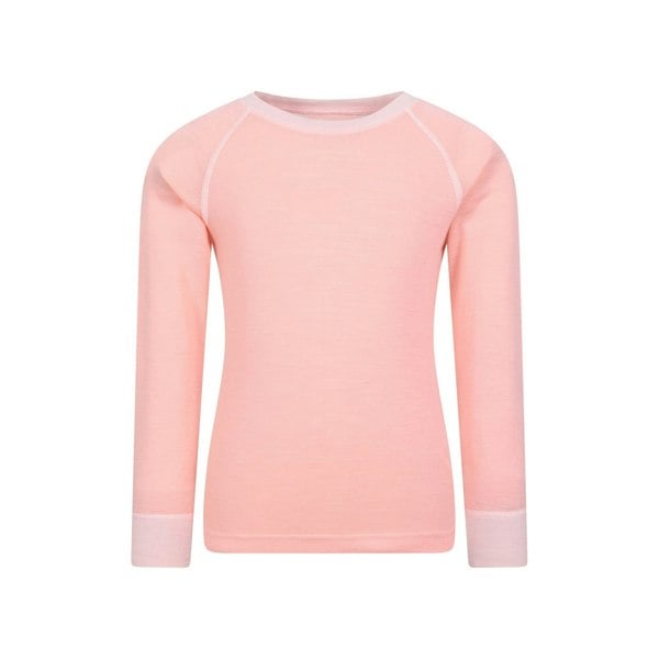 Mountain Warehouse Childrens/Kids Merino II Round Neck Base Layer Top - Light Pink