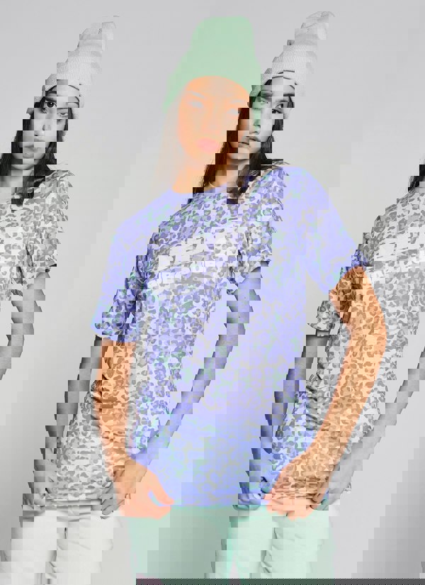 Beat Girlz Club Fresh Leopard T-Shirt - Mint/Lilac