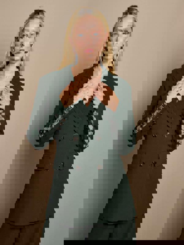 GWD Winter Taylor Green Velvet Trim Jacket