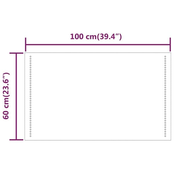 Berkfield LED Bathroom Mirror 60x100 cm