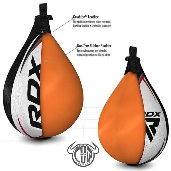 RDX Sports 2PC SPEED BALL LEATHER MULTI WHITE/RED