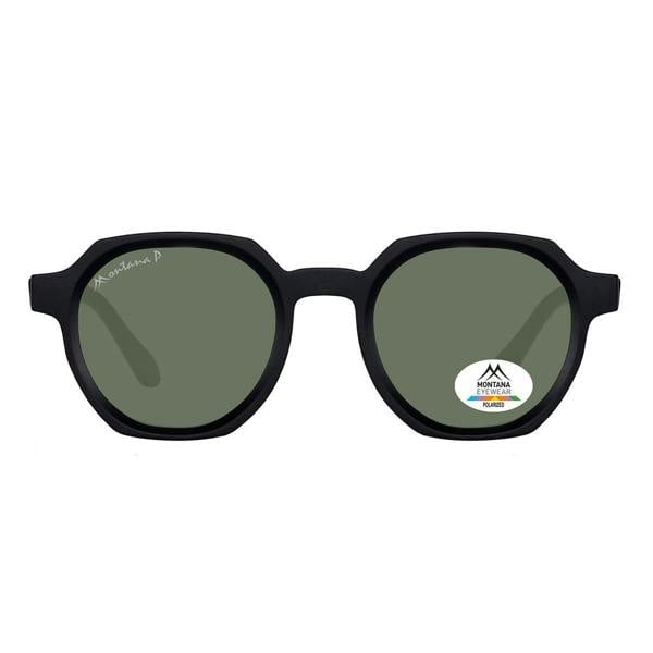 Montana Sunglasses MP62 A Matte Black Green Polarized