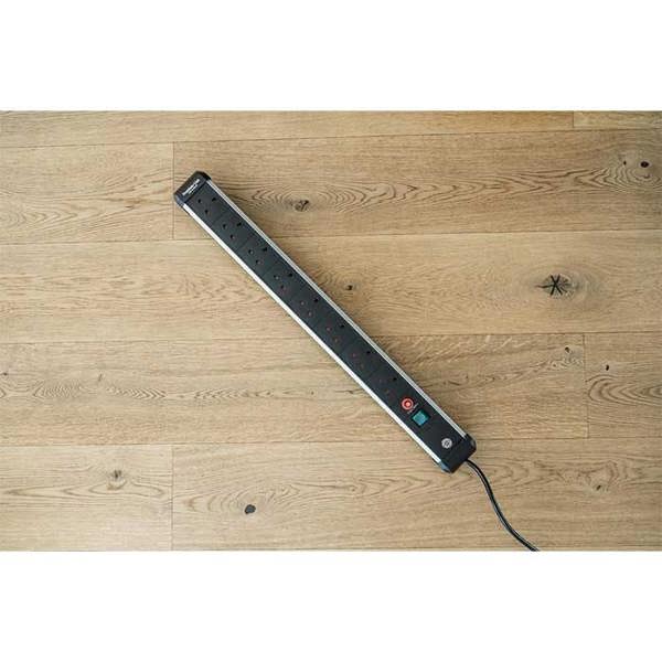 Brennenstuhl Premium-Alu-Line 8-Way Extension Lead - 3 Metre Heavy Duty Cable