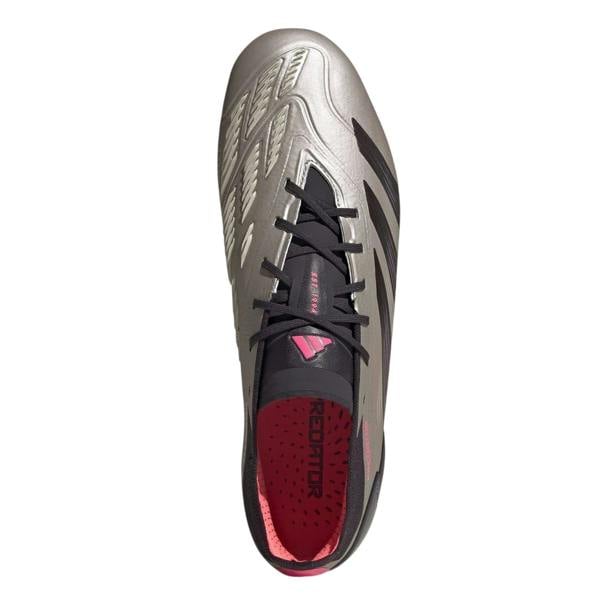 Adidas Unisex Adult Predator Soft Ground Football Boots - Silver/Black - 