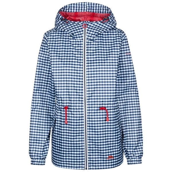 Trespass Women's Niggle TP75 Checked Waterproof Jacket - Navy Gingham