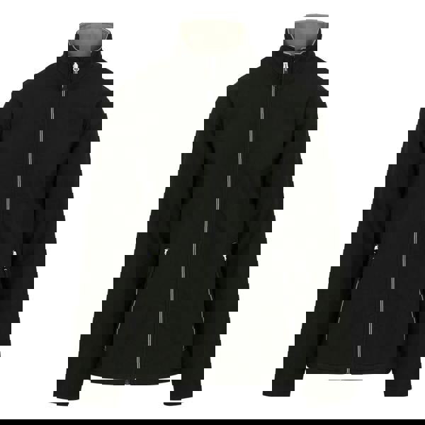 Regatta Professional Mens Plain Double Layered Soft Shell Jacket - Black/Mineral Grey - 