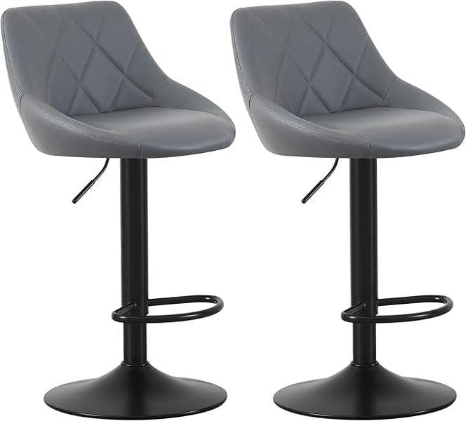 Set of 2 Height Adjustable Kitchen Bar Stool Breakfast Chairs with Footrest Stanley