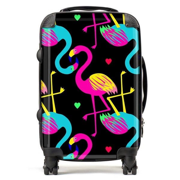 Warren Reed Vivid Flamingo Pattern Suitcase