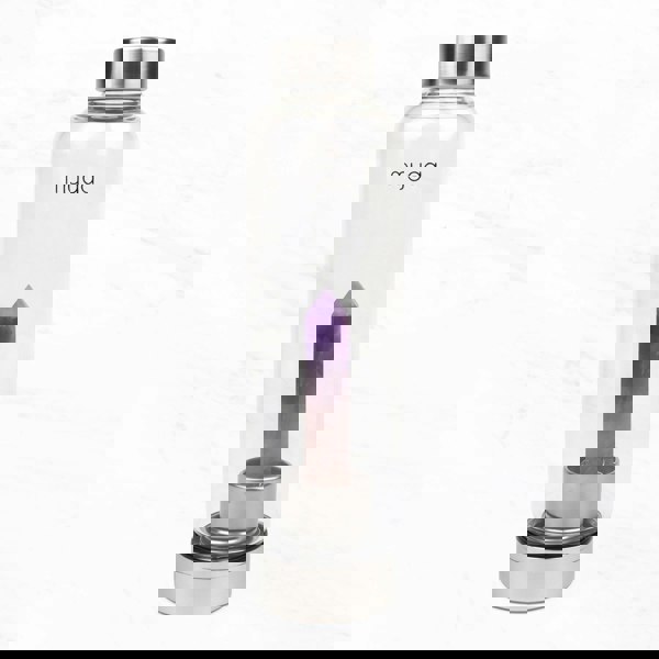 Myga Amethyst Crystal Glass Water Bottle