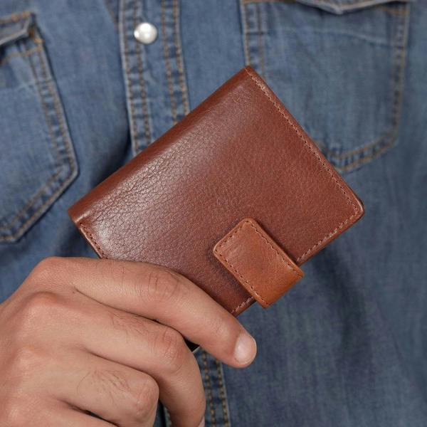 Leather Credit Card Holder – Aldo Tuscan 2217 Chestnut (6)