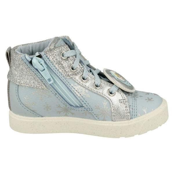 Clarks Girls Clarks Elsa Detailed Frozen Hi Top Trainers City Ice T