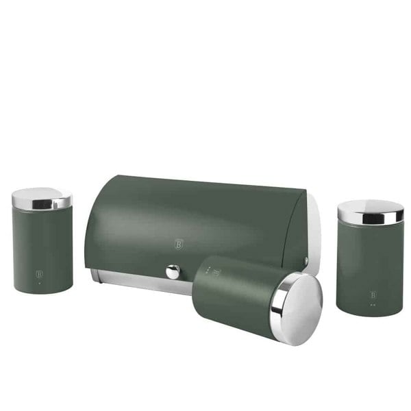 Bread box with 3pcs canister set Berlinger Haus BH6833 Green