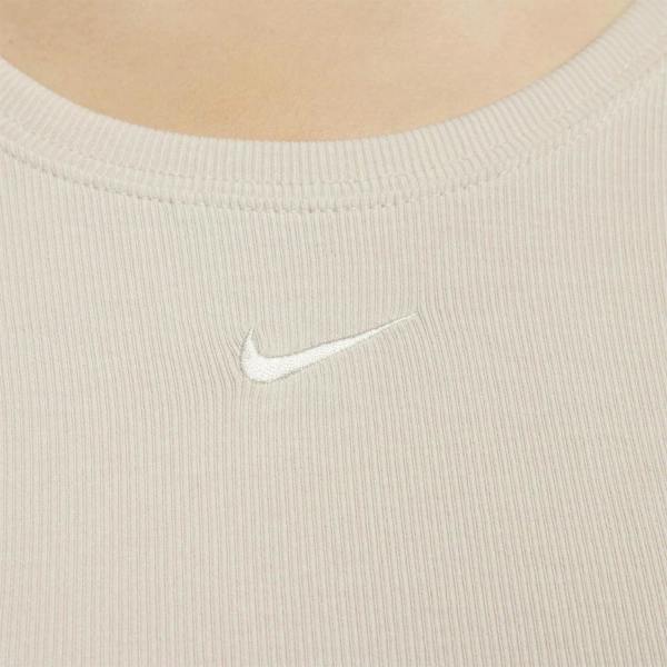 Nike Women's Tight Scoop-Back Mini-Rib Light Orewood Brown Top XS