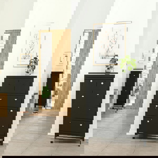 Furniture To Go Madrid Chest 3+2 drawers in Matt Black