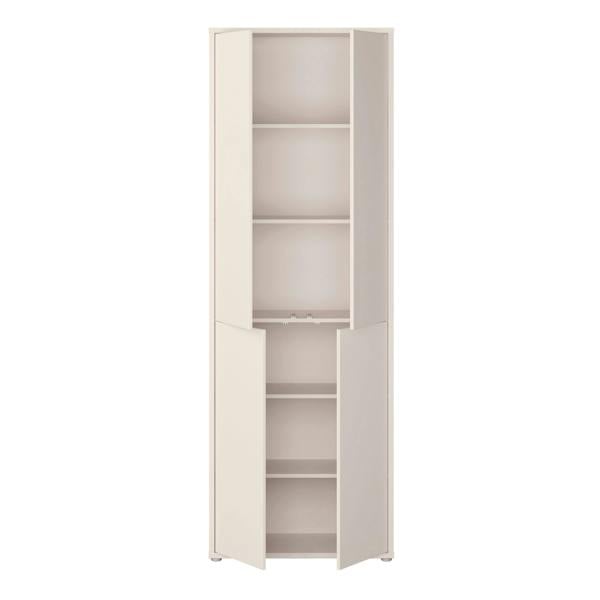 Furniture To Go Alice Springs 4 Door Tall Storage Cabinet with Push-to-Open Doors in Sand