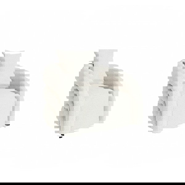 Weilai Concept Sadiq Armchair With Cushion, White Boucle