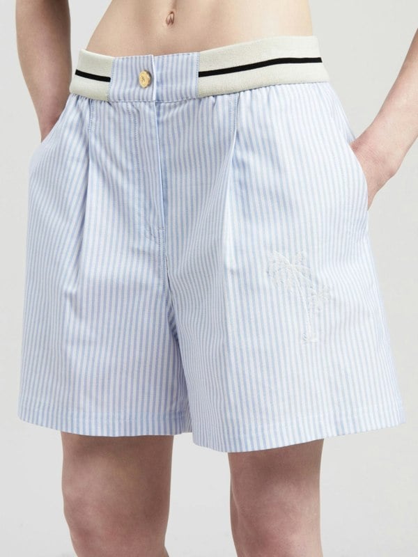 Palm Angels Palms Striped Boxer Shorts Light Blue - Supplied FashionPALM ANGELS