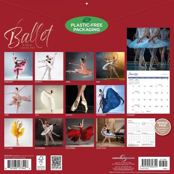 Ballet Calendar 2027, Wall Calendars, Month To View, Lifestyle, Gift