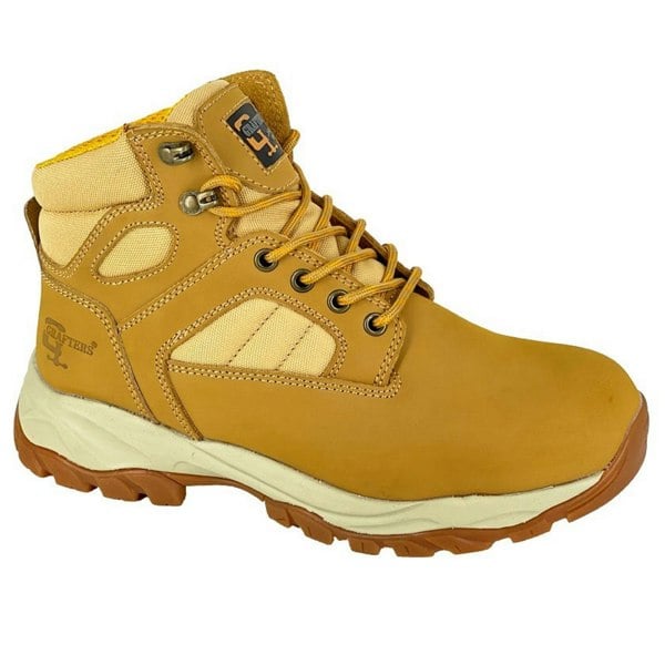 Grafters Mens Action Nubuck Safety Boots - Honey