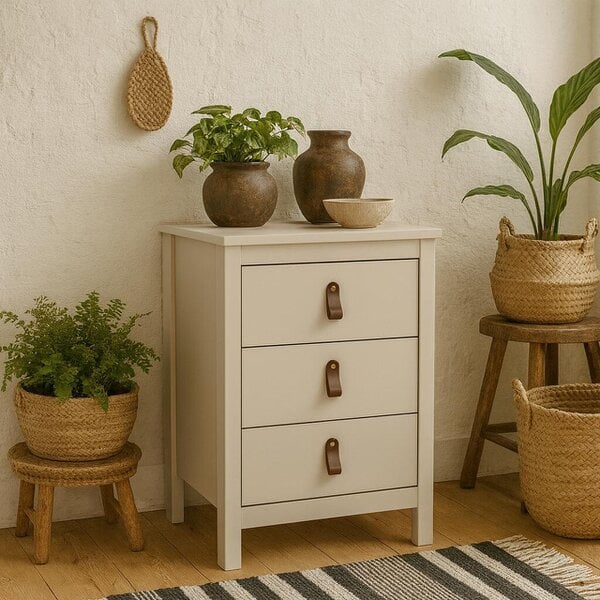 Wyld Haus Wildberry Cashmere Bedside Table 3 Drawers