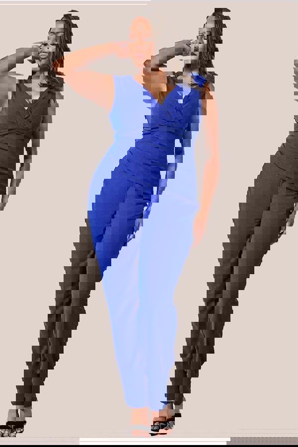 Bardot Scuba Jumpsuit - Royal Blue TR113P