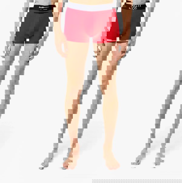 Lacoste 3 Pack Trunks Mens Trunks Methylene/Silver Chine/Red