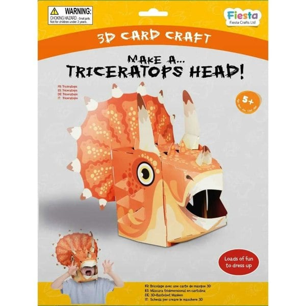 Fiesta Crafts Triceratops 3D Mask Card Craft