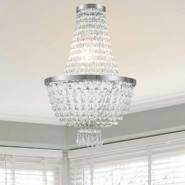 COSYLYTE Adelle 2-Tier Easyfit Beaded Lamp Shade - Clear