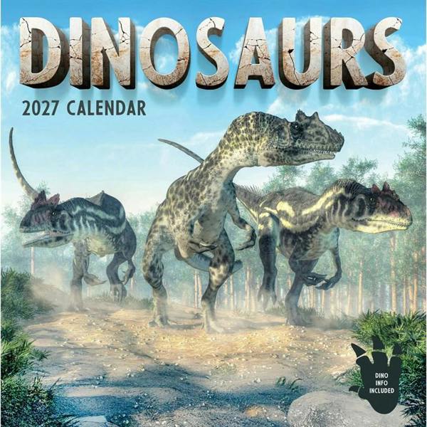 Dinosaurs Calendar 2027, Wall Calendars, Month To View, History & Literature, Gift