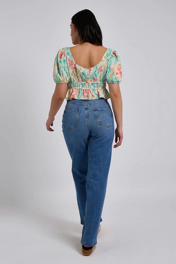 Urban Bliss Mali Tie Front Square Neck Top