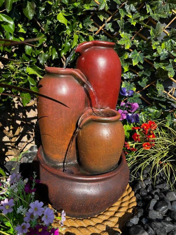 Tranquillity Water Features 3 Pouring Urns Traditional Water Feature