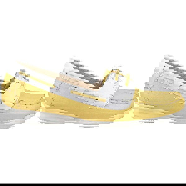 Hush Puppies Irene Leather Women's Yellow Boat Shoes