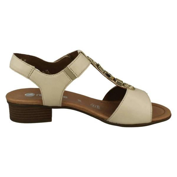 Remonte Ladies Remonte Block Heeled T-Bar Detailed Sandals D0P52