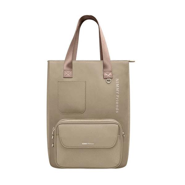 Nimmy Friends Nimmy Magnetic Fashion Series Combo Teddy Laptop Backpack with Detachable Pouch Brown - N-CXMC-STSJDNBZH-014