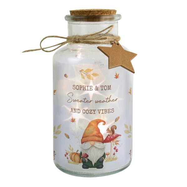 Personalised Memento Company Personalised Autumn Gonk LED Light Up Jar