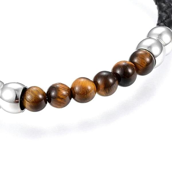 Aye Do Gifts Men's Tigers Eye Leather Bracelet