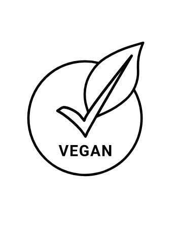 ET 9 Vegan certification logo with a leaf and check mark on a white background
