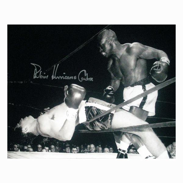 Rubin "Hurricane" Carter signed 16x12 photo — Premium framing