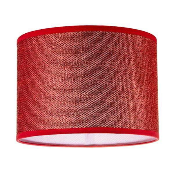 Modern and Designer Mini Diamond Red Glitter Fabric Round Lamp Shade Image 1