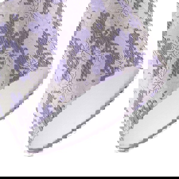 Chic Floral Round Drum Fabric Lamp Shade with Lilac and White Daisies Image 3