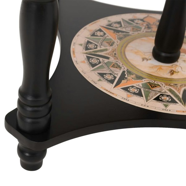 Berkfield Globe Bar Wine Stand Black Solid Wood Eucalyptus