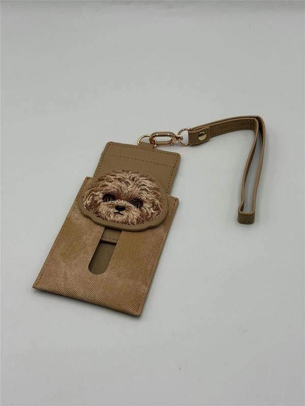 Nimmy Friends Nimmy Big Eye Cute Pet Teddy Face Card Sleeve Holder Brown - N-XDY-KT-014