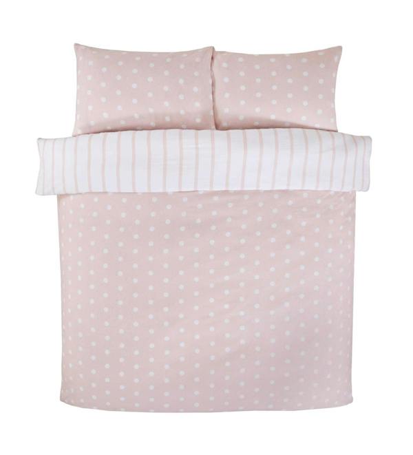 Spots and Stripes Blush Duvet Cover Set
