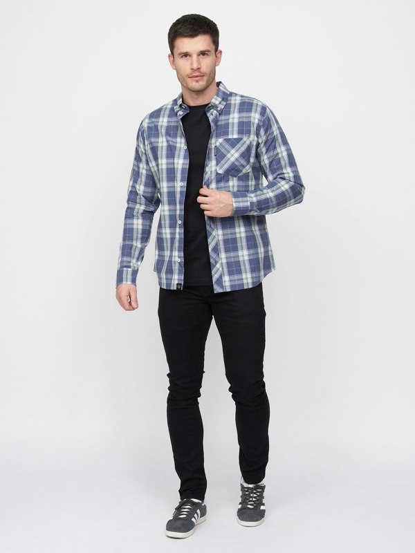 Duck and Cover Lennmore Shirt - Blue Check