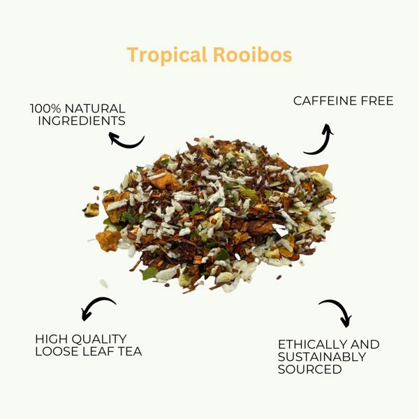 Camellios Tropical Rooibos Tea, Herbal Loose Leaf Tea