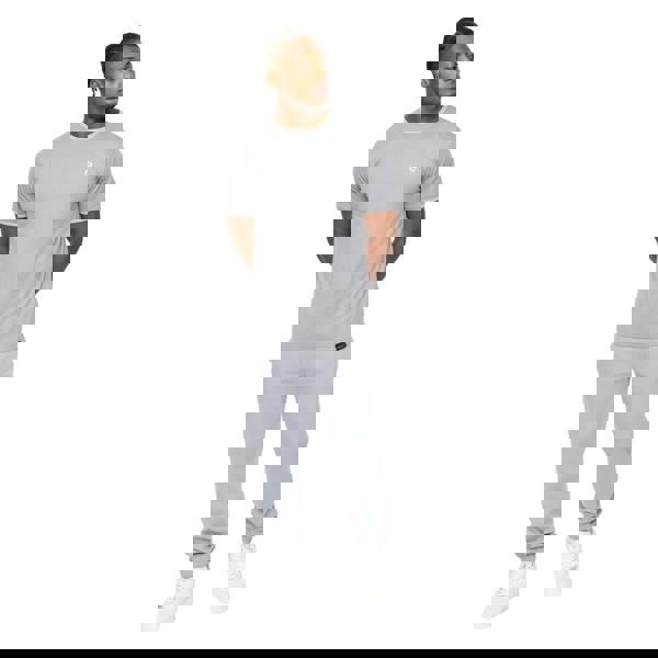 Crosshatch Mens Preece Jogging Bottoms - Steel Blue - 