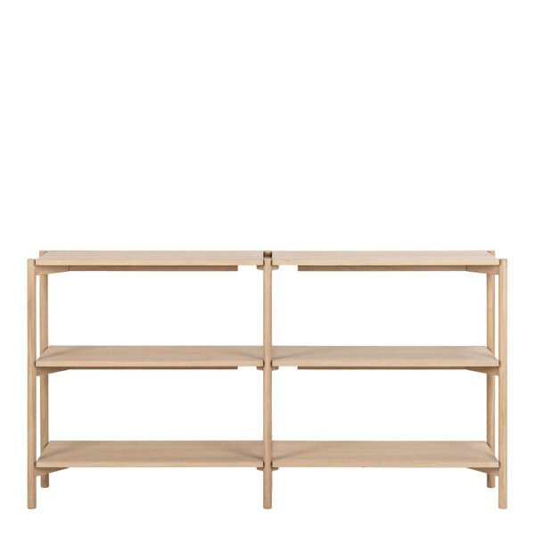 Wyld Haus Berrytwist Scandi White Oak Veneer Bookcase 4 Shelves